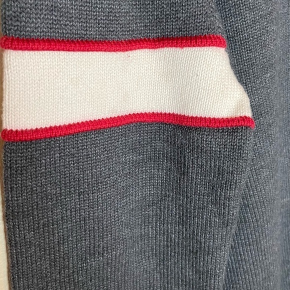 Abercrombie Grey Ski Team Sweater Red‎ White Size XL - Picture 6 of 9